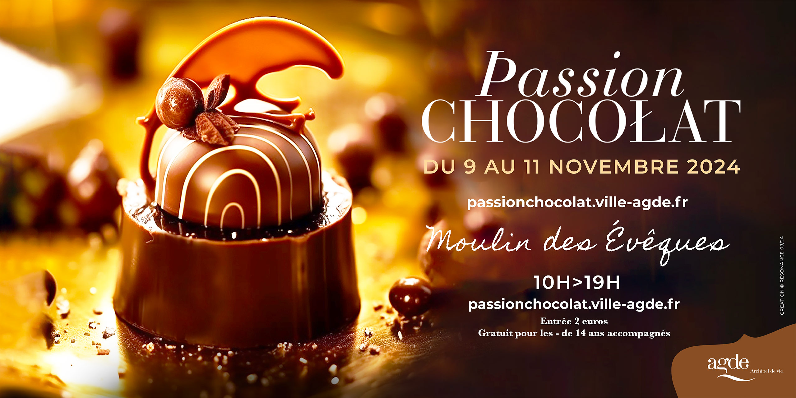 Création pâtissière au chocolat, visuel du salon